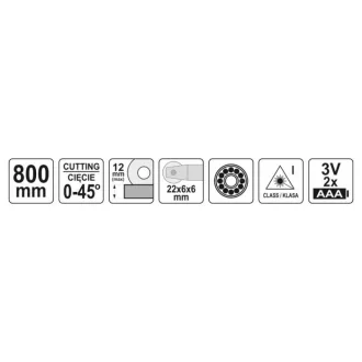 YATO Tăietor de plăci ceramice cu rulment, cu laser 800 mm