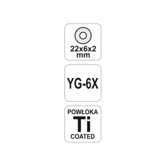   YATO Roata de taiere pentru gresie 22 x 6 x 2 mm pentru taietoarele de gresie YT-3700, YT-3701, YT-3702