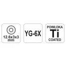 YATO Roată de tăiat plăci ceramice, 12,6 x 3 x 3 mm (pentru tăietor de plăci ceramice YT-3703)