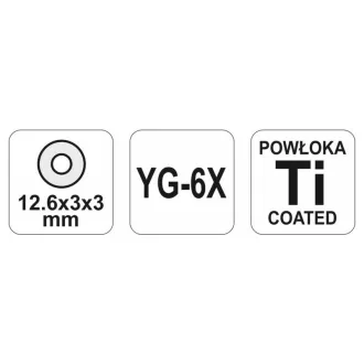   YATO Roată de tăiat plăci ceramice, 12,6 x 3 x 3 mm (pentru tăietor de plăci ceramice YT-3703)