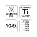 YATO Roată pentru tăiat gresie 22 x 11 x 2 mm YT-3705, YT-3706, YT-3707, YT-3708 pentru tăietor de gresie