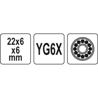 YATO Roată tăietoare pentru gresie 22 x 6 x 6 mm