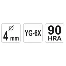 YATO Burghiu pentru sticlă și gresie 4 mm