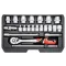 YATO Set chei tubulare 22 piese 3/8" 6-22 mm CrV