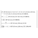 YATO Set chei tubulare 22 piese 3/8" 6-22 mm CrV