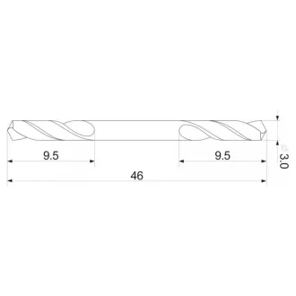   YATO Burghiu în spirală cu două capete 3,0 x 46/9,5 mm HSS