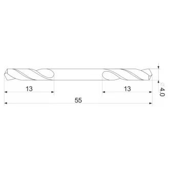 YATO Burghiu elicoidal cu dublă capăt 4,0 x 55/13 mm HSS