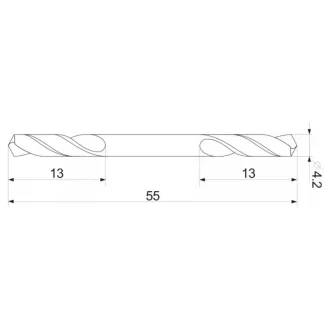 YATO Burghiu cu două capete 4,2 x 55/13 mm HSS