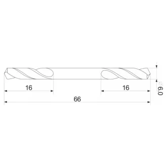 YATO Burghiu cu două capete 6,0 x 66/16 mm HSS