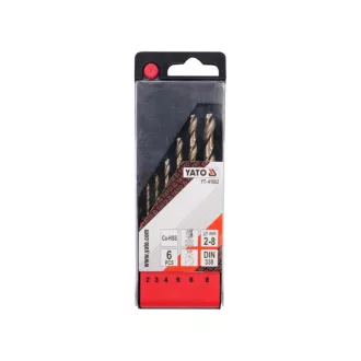 YATO Set de burghie cu șurub 6 piese 2-8 mm HSS Co