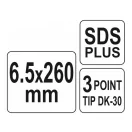 YATO Burghiu pentru rocă 6,5 x 260/183 mm SDS-Plus