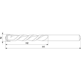 YATO Burghiu pentru rocă 14 x 180/120 mm cilindric