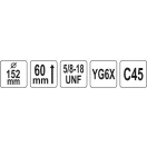 YATO Decupator circular 152 mm 5/8" TCT