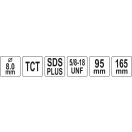 YATO Decupator circular cu centrare 8 mm 5/8" SDS-Plus