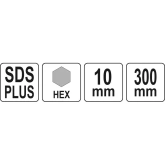   YATO Prelungitor pentru decupare circulară, centrat, 300 mm SDS-Plus-HEX