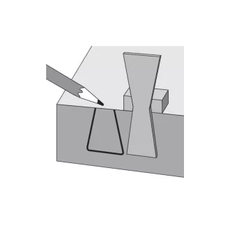 Șablon de coada de rândunică YATO din aluminiu