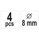 Marcator de dibluri YATO 8 mm (4 buc)