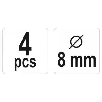 Marcator de dibluri YATO 8 mm (4 buc)