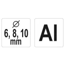 YATO Șablon pentru dibluri 6,8,10 mm