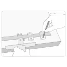 YATO Șablon de găurire ajustabil 250 mm Aluminiu