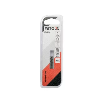   YATO Burghiu elicoidal 2,0 x 48/22 mm inox HSS Premium (5 buc)