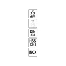 YATO Burghiu elicoidal 3,2 x 65/35 mm inox HSS Premium