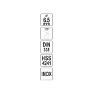YATO Burghiu elicoidal 6,5 x 100/63 mm inox HSS Premium