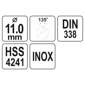 YATO Burghiu elicoidal 11,0 x 142/95 mm inox HSS Premium