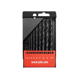 YATO Set burghie elicoidale 10 piese 1-10 mm HSS