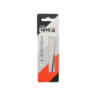 YATO Burghiu în spirală 1,5 x 40/18 mm HSS-TiN (2 buc)