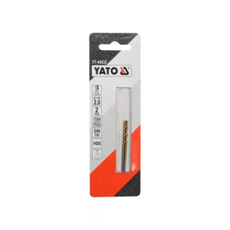 YATO Burghiu în spirală 2,0 x 49/24 mm HSS-TiN (2 buc)
