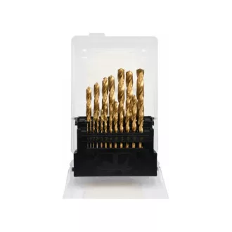 YATO Set de burghie elicoidale 19 piese 1-10 mm HSS-TiN