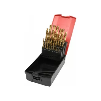 YATO Set de burghie cu șurub 25 piese 1-13 mm HSS-TiN