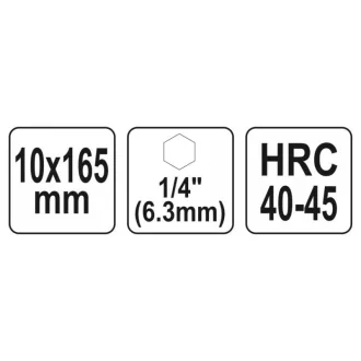 YATO Burghiu pentru lemn 10 x 165 mm cu prindere de bit
