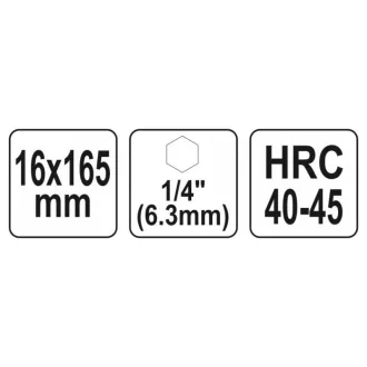 YATO Burghiu pentru lemn 16 x 165 mm cu prindere