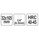 YATO Burghiu pentru lemn 32 x 165 mm cu prindere bit