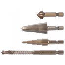 Set multiplu de burghiu YATO Step cu suport din 4 piese