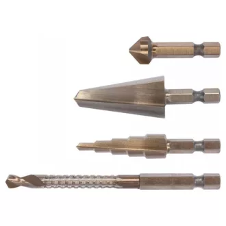 Set multiplu de burghiu YATO Step cu suport din 4 piese