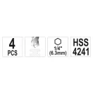 Set multiplu de burghiu YATO Step cu suport din 4 piese