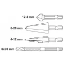 Set multiplu de burghiu YATO Step cu suport din 4 piese