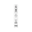 YATO Scufundare conică pentru metal HSS cu prindere de 8,3 mm