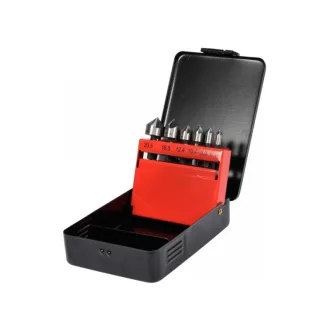  Set de freze YATO pentru metal 6 piese (6,3-8,3-10,4-12,4-16,5-20,5 mm) HSS cu suport pentru biți