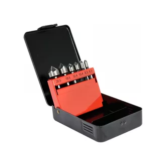   Set de freze YATO pentru metal 6 piese (6,3-8,3-10,4-12,4-16,5-20,5 mm) HSS cu suport pentru biți