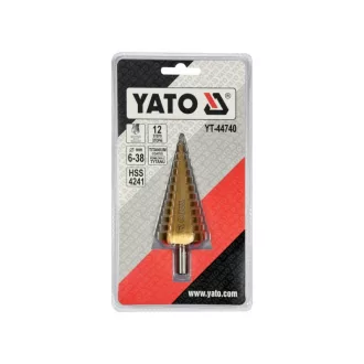 Burghiu pas YATO 6-38 mm 12 trepte HSS nitrura de titan