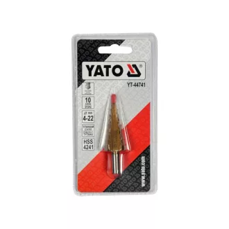 Burghiu pas YATO 4-22 mm 10 trepte HSS nitrura de titan