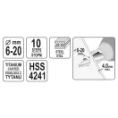 Burghiu pas YATO 6-20 mm 10 trepte HSS nitrura de titan