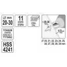 YATO Burghiu pas 20-30 mm 11 trepte HSS nitrura de titan