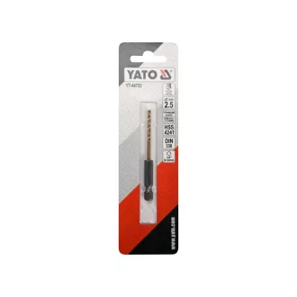   YATO Burghie elicoidală 2,5 x 80/30 mm HSS-TiN cu cap de bit
