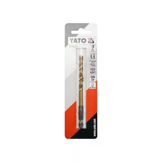   Burghiu elicoidal YATO 5,5 x 113/57 mm HSS-TiN cu prindere pe biți
