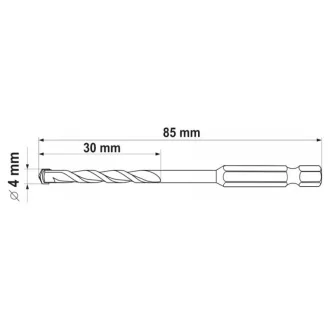 YATO Burghiu universal 4,0 x 85/30 mm cu prindere bit